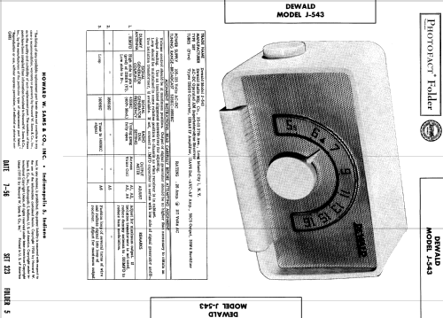 J-543 ; DeWald Radio Mfg. (ID = 583922) Radio