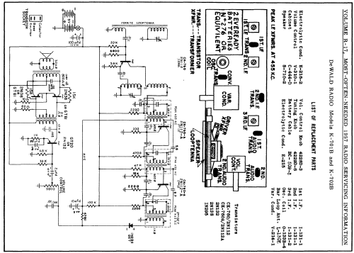 K-701B ; DeWald Radio Mfg. (ID = 129649) Radio