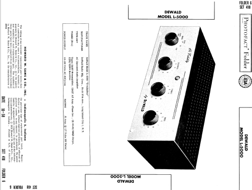 L-5000 'Troubadour' ; DeWald Radio Mfg. (ID = 770998) Ampl/Mixer