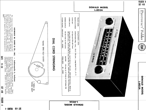 L-803 A ; DeWald Radio Mfg. (ID = 768110) Radio