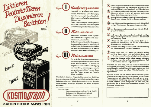 Kosmograph ; Diktiermaschinenfabr (ID = 2722399) Ton-Bild