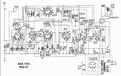 Aga RSZ-47 1743; Unitra DIORA - (ID = 653077) Radio