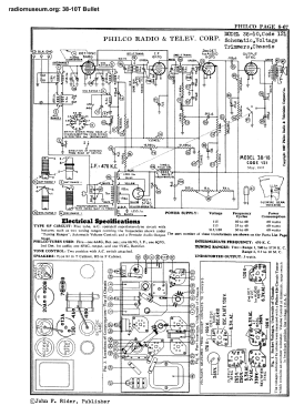 Philco 38-10EZ Code 121; Dominion Radio & (ID = 2922006) Radio