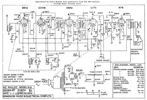 Philco 614; Dominion Radio & (ID = 2795373) Radio