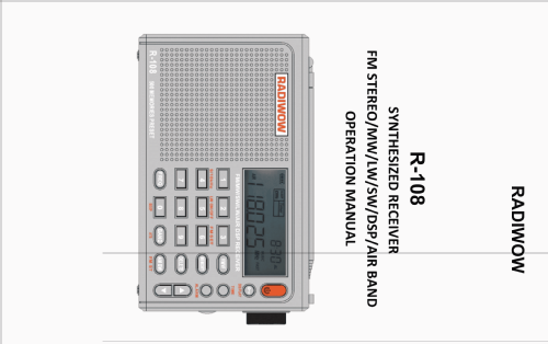 Sihuadon FM/MW/SW/LW/AIR DSP Receiver R-108; Dongguan Xinhuaide (ID = 2698205) Radio