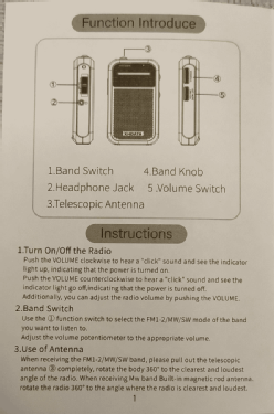 XHDATA FM1-2/MW/SW 4 BANDS RADIO D-220; Dongguan Xinhuaide (ID = 3071132) Radio