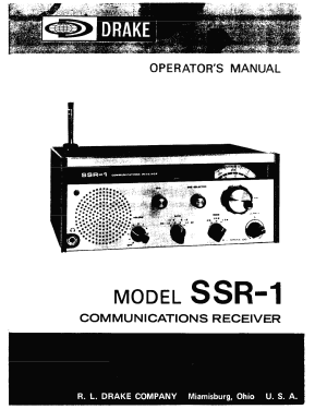 Communications Receiver SSR-1; Drake, R.L. (ID = 2944479) Amateur-R