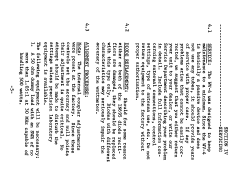 R.F. Wattmeter WV-4; Drake, R.L. (ID = 2517263) Amateur-D