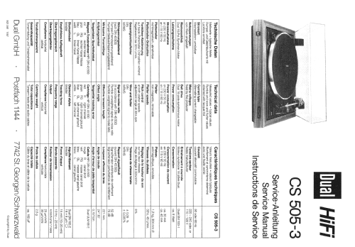 Audiophile Concept CS505-3; Dual, Gebr. (ID = 1881474) R-Player