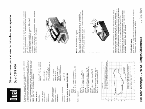 CDS 630 ; Dual, Gebr. (ID = 2721132) Microphone/PU