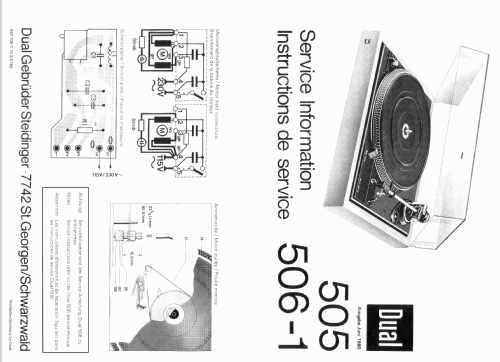 Semi-Automatic Belt-Drive Turntable CS505; Dual, Gebr. (ID = 2069371) Reg-Riprod