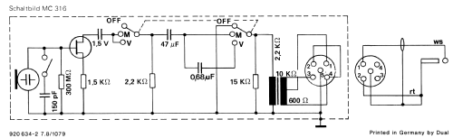 MC316; Dual, Gebr. (ID = 1050053) Microphone/PU