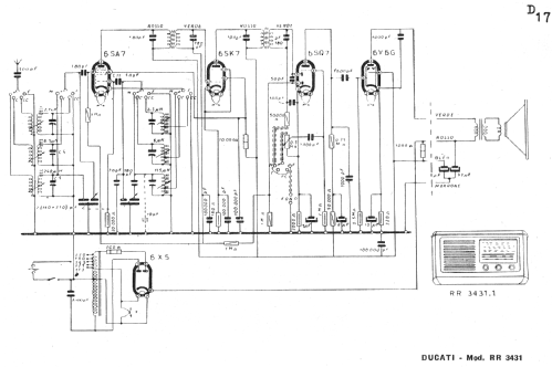 RR3431.1; Ducati, SSR Società (ID = 165665) Radio