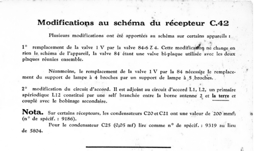 C42; Ducretet -Thomson; (ID = 2599070) Radio