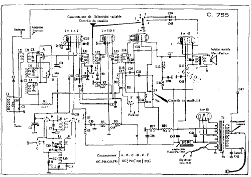 C755; Ducretet -Thomson; (ID = 993621) Radio