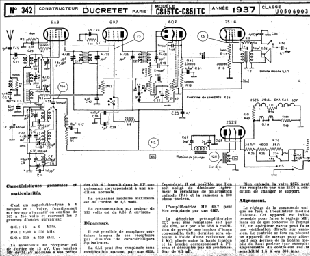 C815 TC; Ducretet -Thomson; (ID = 218767) Radio