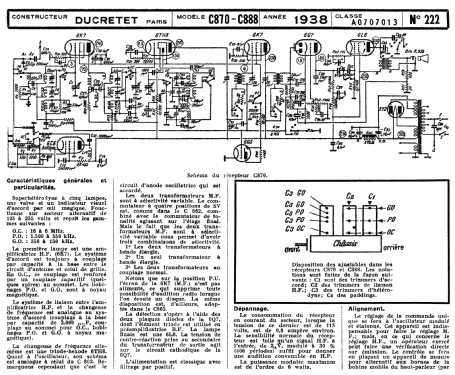 C888; Ducretet -Thomson; (ID = 2207667) Radio