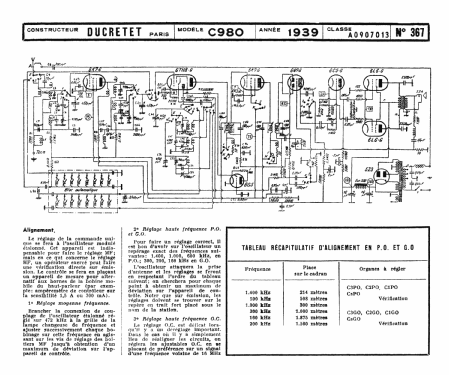 C 980; Ducretet -Thomson; (ID = 1536496) Radio