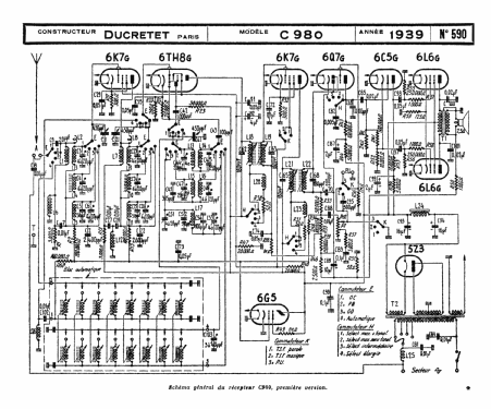 C 980; Ducretet -Thomson; (ID = 1536499) Radio