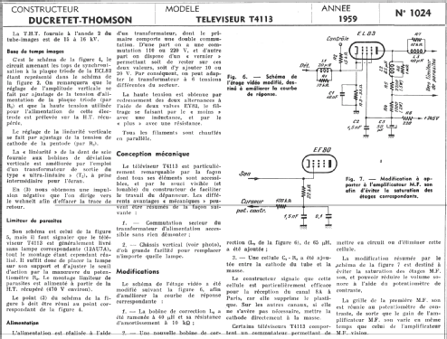 Calypso T4113; Ducretet -Thomson; (ID = 287870) Television