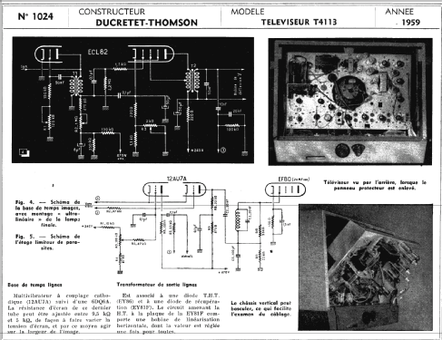 Calypso T4113; Ducretet -Thomson; (ID = 287871) Television