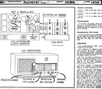 Colonial ; Ducretet -Thomson; (ID = 221090) Radio