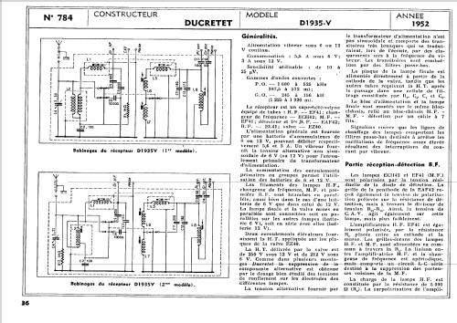 D1935V ; Ducretet -Thomson; (ID = 1196770) Car Radio