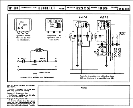 D2205; Ducretet -Thomson; (ID = 81531) Radio