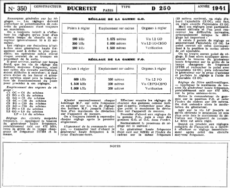 D250; Ducretet -Thomson; (ID = 397061) Radio