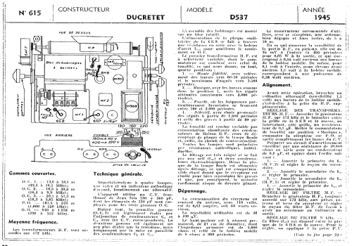 D537; Ducretet -Thomson; (ID = 361682) Radio