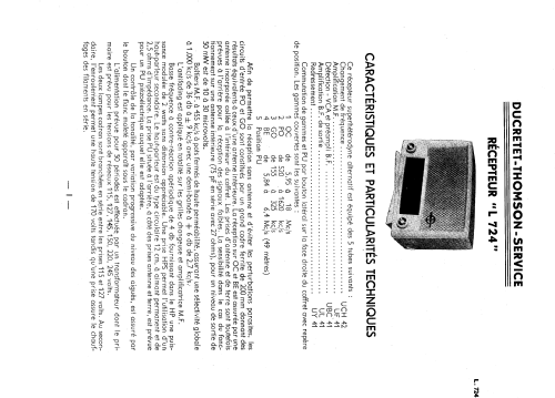 L724; Ducretet -Thomson; (ID = 1933633) Radio