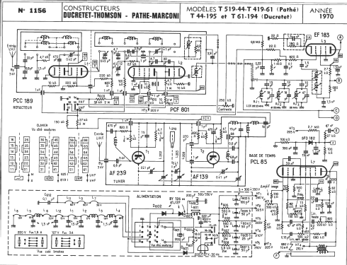 T44-195; Ducretet -Thomson; (ID = 261279) Television