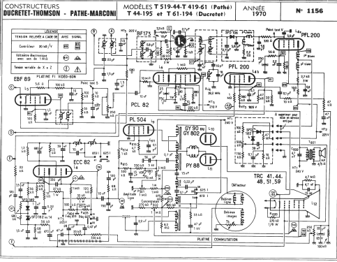 T44-195; Ducretet -Thomson; (ID = 261281) Television