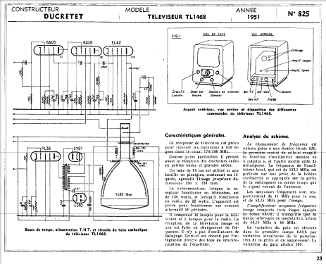 Televiseur TL1468; Ducretet -Thomson; (ID = 271914) TV Radio