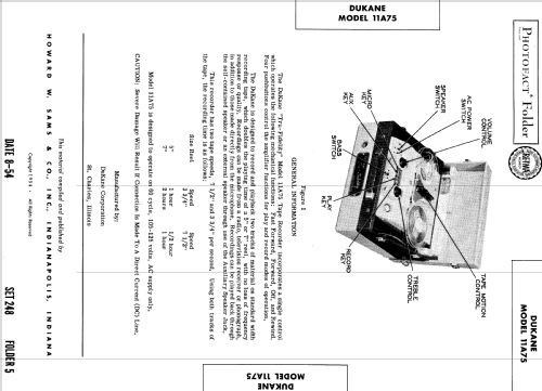 11A75 ; DuKane Corporation; (ID = 584516) R-Player