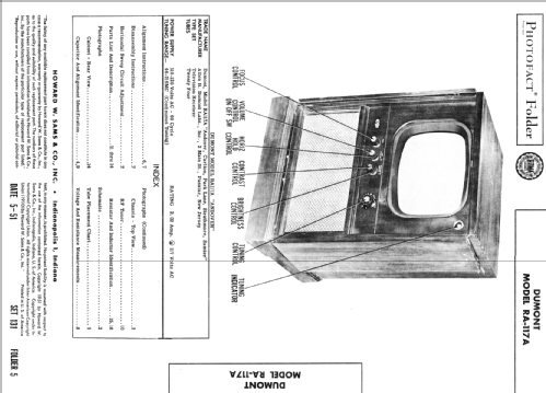 Andover RA-117A; DuMont Labs, Allen B (ID = 1848239) Television