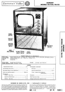Brookville RA-113-B1; DuMont Labs, Allen B (ID = 2821051) TV Radio