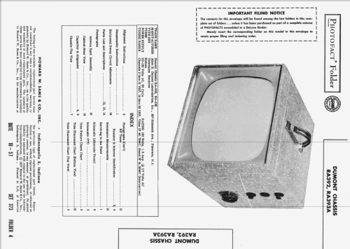 Ch= RA393; DuMont Labs, Allen B (ID = 2445798) Television