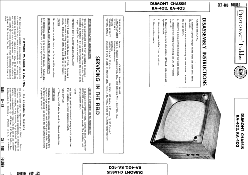 Ch= RA-402; DuMont Labs, Allen B (ID = 848085) Television