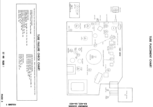 Ch= RA-402; DuMont Labs, Allen B (ID = 848087) Television