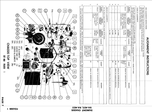 Ch= RA-402; DuMont Labs, Allen B (ID = 848091) Television