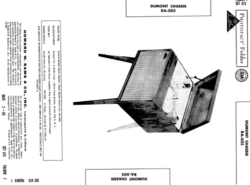 Chassis RA-505; DuMont Labs, Allen B (ID = 548792) R-Player