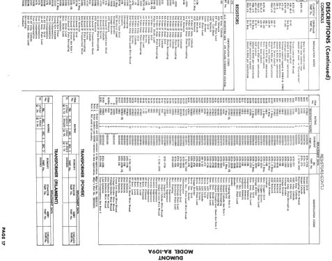 Hanover RA-109-A2; DuMont Labs, Allen B (ID = 731726) Fernseh-R