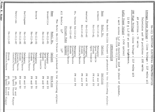 Mt. Vernon RA-112-A6; DuMont Labs, Allen B (ID = 739409) TV Radio