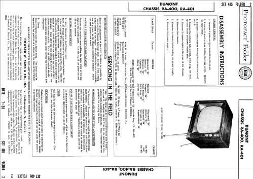 Newport '24' Ch= RA-400; DuMont Labs, Allen B (ID = 942923) Television