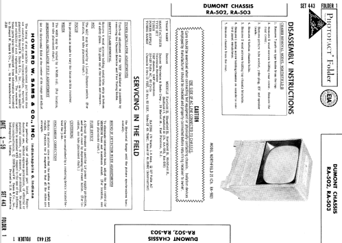 Northfield 21 Ch= RA-502; DuMont Labs, Allen B (ID = 887954) Televisore