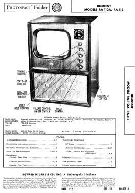 RA120; DuMont Labs, Allen B (ID = 3105185) Television