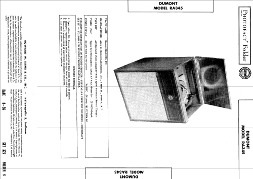 RA345 ; DuMont Labs, Allen B (ID = 563274) Ton-Bild