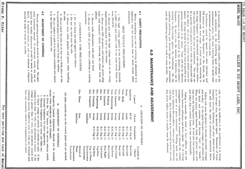 Revere RA-101B; DuMont Labs, Allen B (ID = 729426) TV Radio