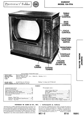 Royal Sovereign RA-119A; DuMont Labs, Allen B (ID = 3010282) TV Radio